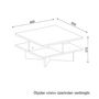 Voir la diapositive 4 : TOILINUX Table basse design scandinave Hamton - L. 60 x H. 31 cm - Marron noix