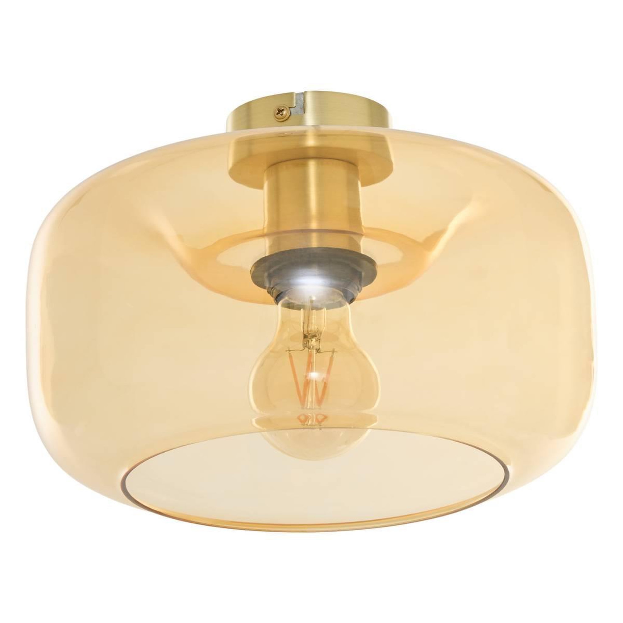 Voir la diapositive 3 : ATMOSPHERA Plafonnier Applique en Verre  Ophia  26cm Doré