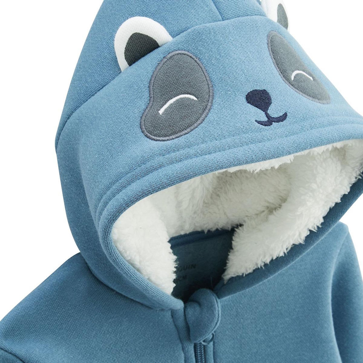 Petit Béguin Sweat à capuche zippé enfant en molleton Tao