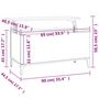 Voir la diapositive 6 : VIDAXL Table basse Chene marron 90x44,5x45 cm Bois d'ingenierie
