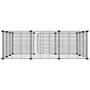 Voir la diapositive 5 : VIDAXL Cage animaux de compagnie a 12 panneaux et porte Noir 35x35 cm
