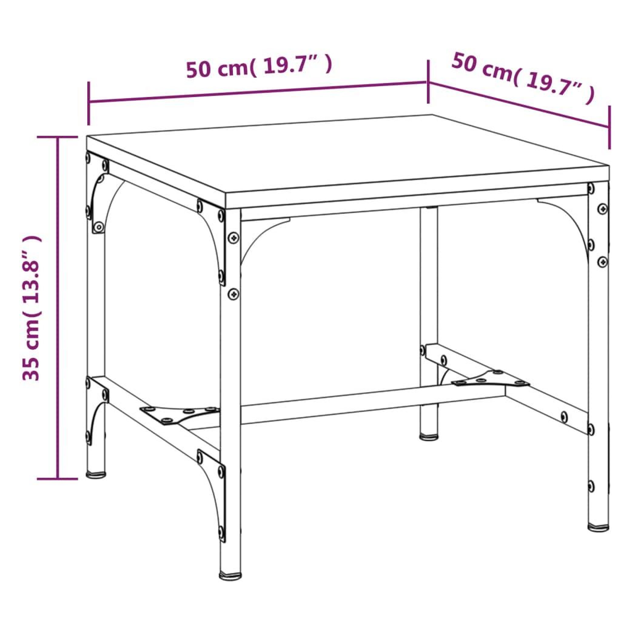 Voir la diapositive 6 : VIDAXL Table basse Sonoma gris 50x50x35 cm Bois d'ingenierie