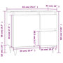 Voir la diapositive 6 : VIDAXL Armoire de salle de bain noir 65x33x60 cm bois d'ingenierie
