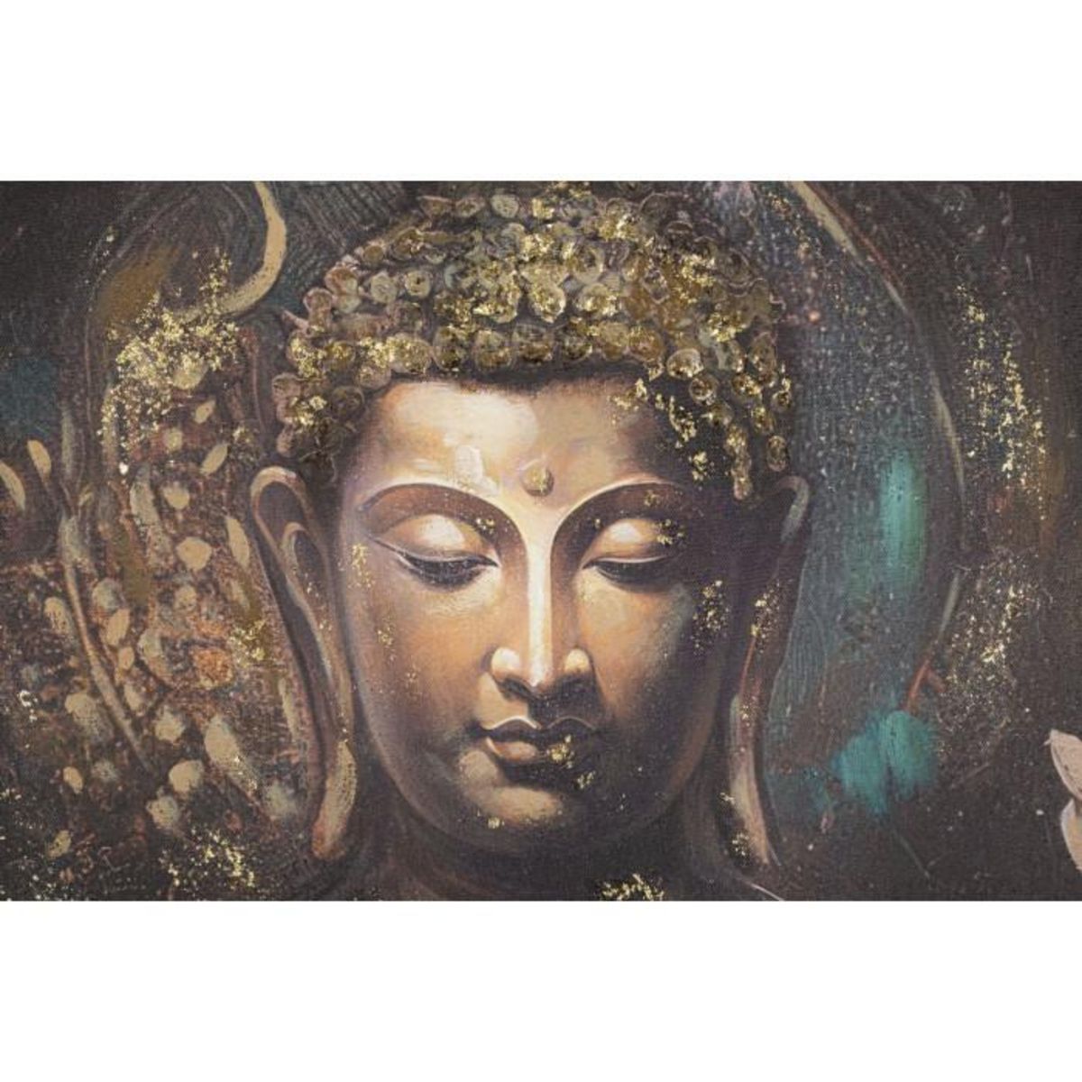 Paris Prix Toile Imprimée Déco  Bouddha Prière  100x100cm Multicolore