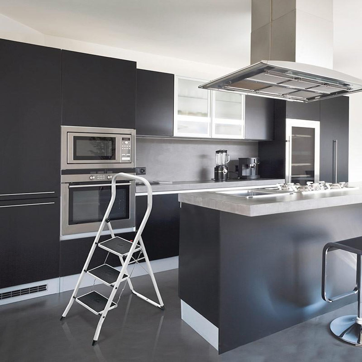 HAILO Marche pied 3 marches design pliable en acier Hailo Safety