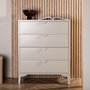Voir la diapositive 6 : Paris Prix Commode Design 4 Tiroirs  Piring  98cm Beige