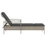 Voir la diapositive 5 : VIDAXL Chaise longue et coussin gris clair 63x200x81 cm resine tressee
