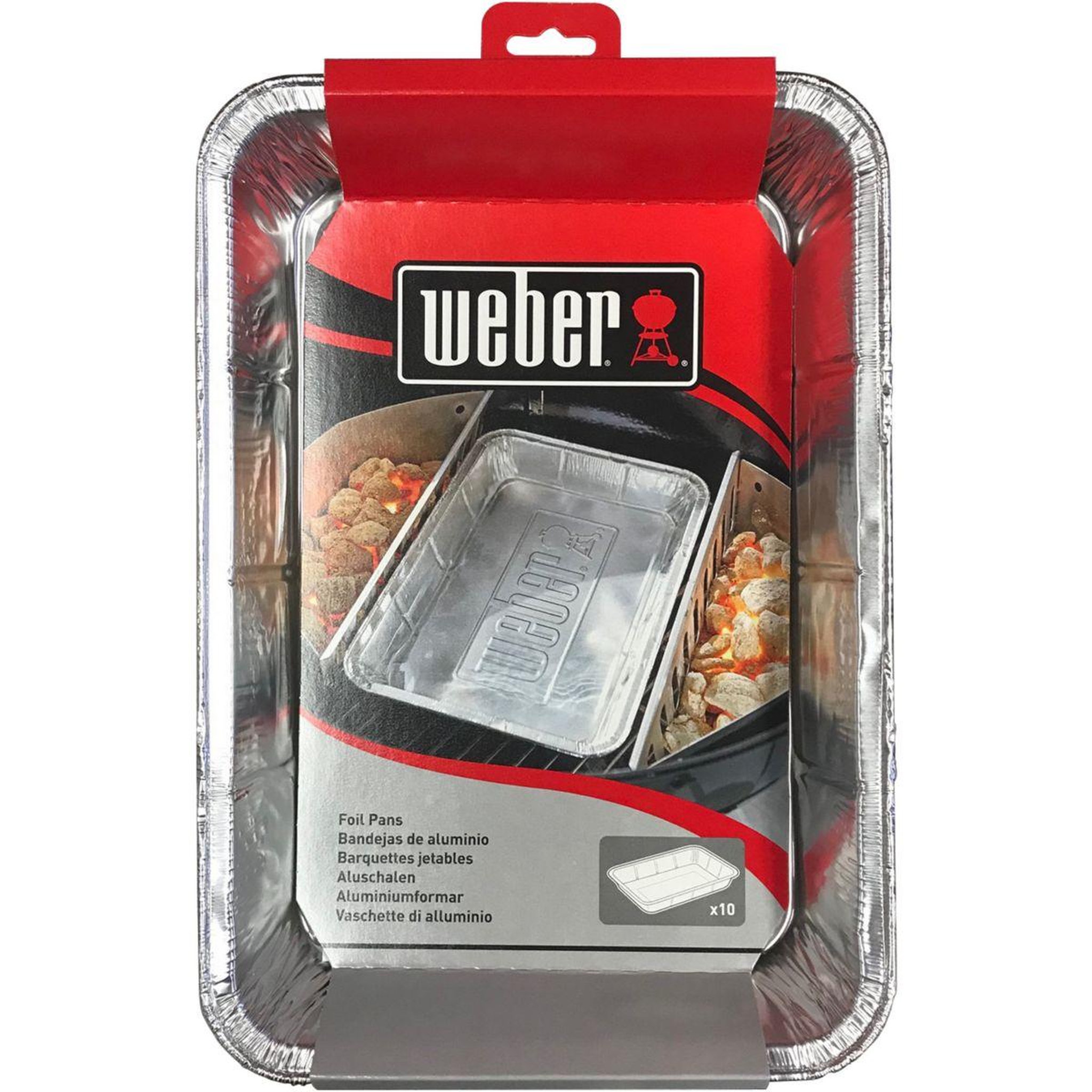 Voir la diapositive 3 : Weber Barquette aluminium grandes barquettes aluminium - lot de 10