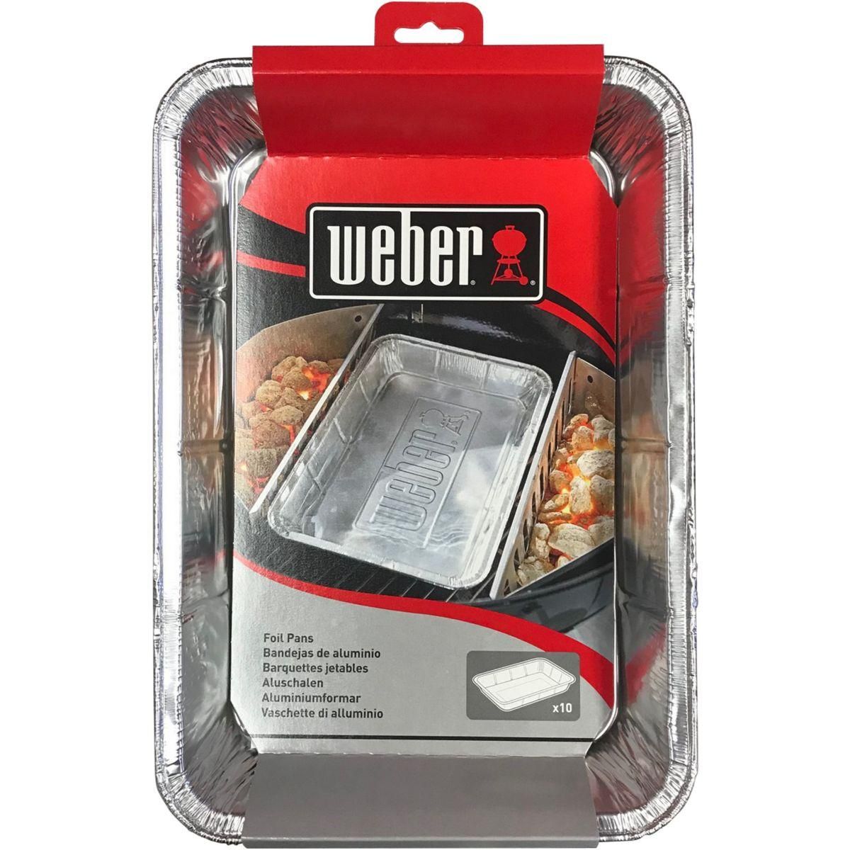 Weber Barquette aluminium grandes barquettes aluminium - Lot de 10