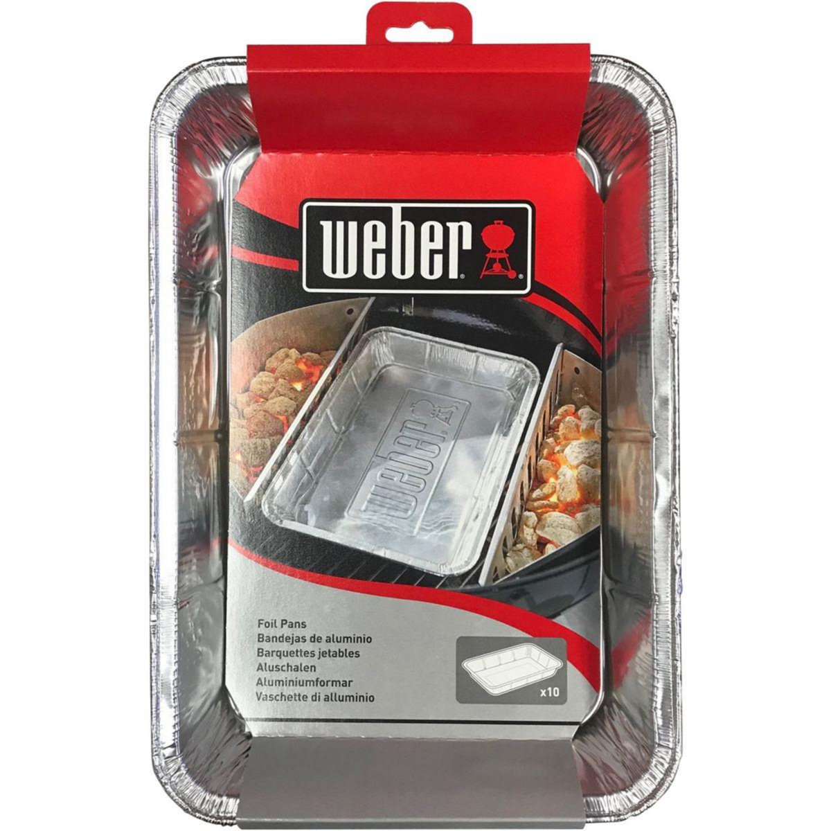Weber Barquette aluminium grandes barquettes aluminium - Lot de 10