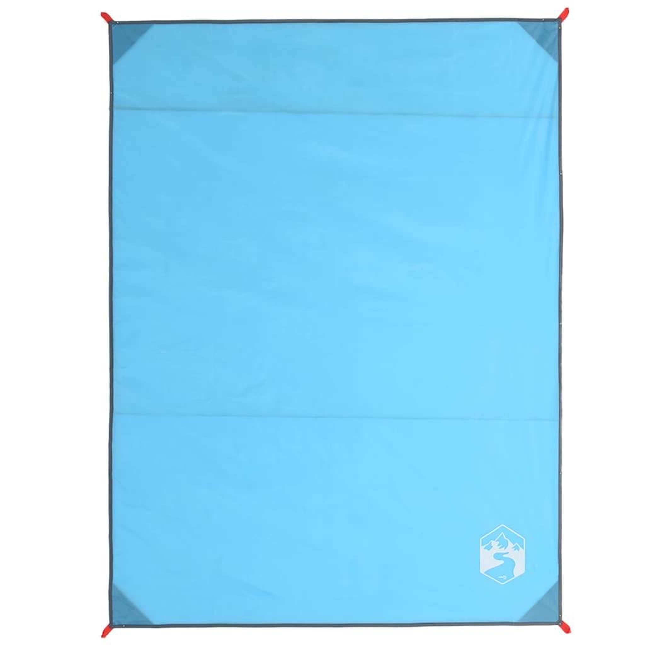 Voir la diapositive 2 : VIDAXL Couverture de pique-nique avec piquets bleu 205x155 cm