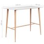 Voir la diapositive 6 : VIDAXL Table de bar Blanc 120x60x105 cm