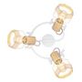 Voir la diapositive 2 : GLOBO Spot plafonnier design scandinave Bana - 3 Ampoules - Blanc