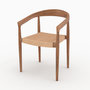 Voir la diapositive 5 : MAISON PAVANE Lot de 2 chaises en bois de teck et corde naturelle -Bali