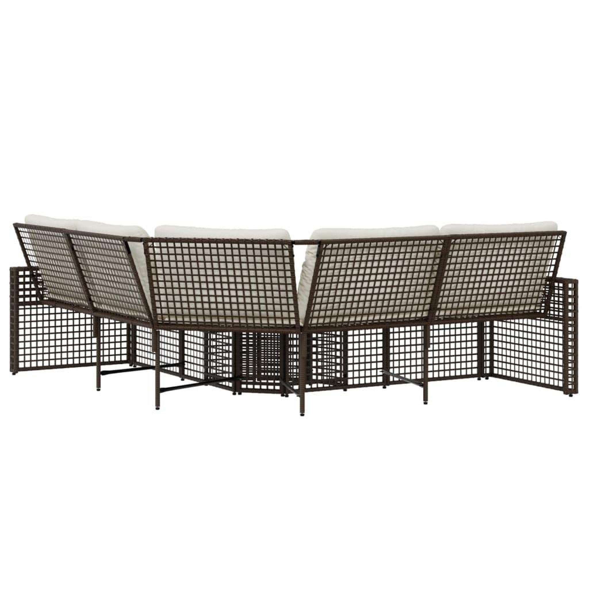 Voir la diapositive 4 : VIDAXL Canape de jardin et coussins et repose-pied en forme de L rotin
