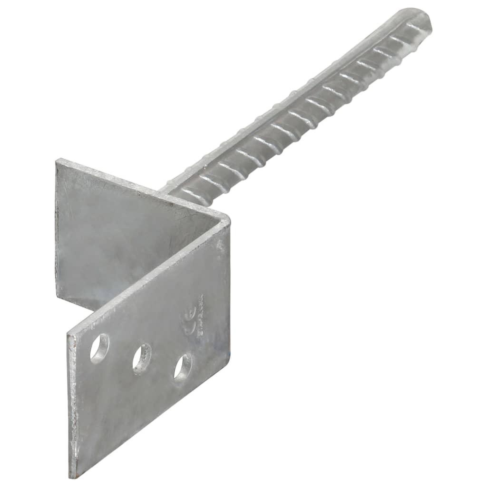 Voir la diapositive 2 : VIDAXL Piquets de cloture 6 pcs Argente 8x6x30 cm Acier galvanise