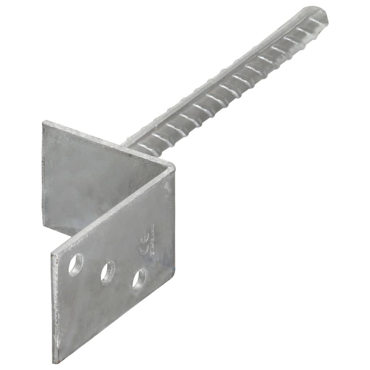 VIDAXL Piquets de cloture 6 pcs Argente 8x6x30 cm Acier galvanise