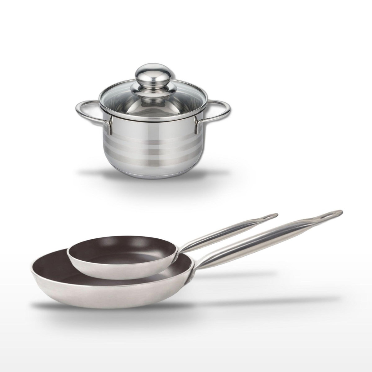 ELO Lot 2 Poêles 24/32 cm et Faitout 14 cm Elo Bistro Line