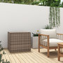 Voir la diapositive 2 : OUTSUNNY Coffre de jardin dim. 75L x 75l x 70H cm vérin pneumatique doublure intérieure résine tressée aspect rotin taupe