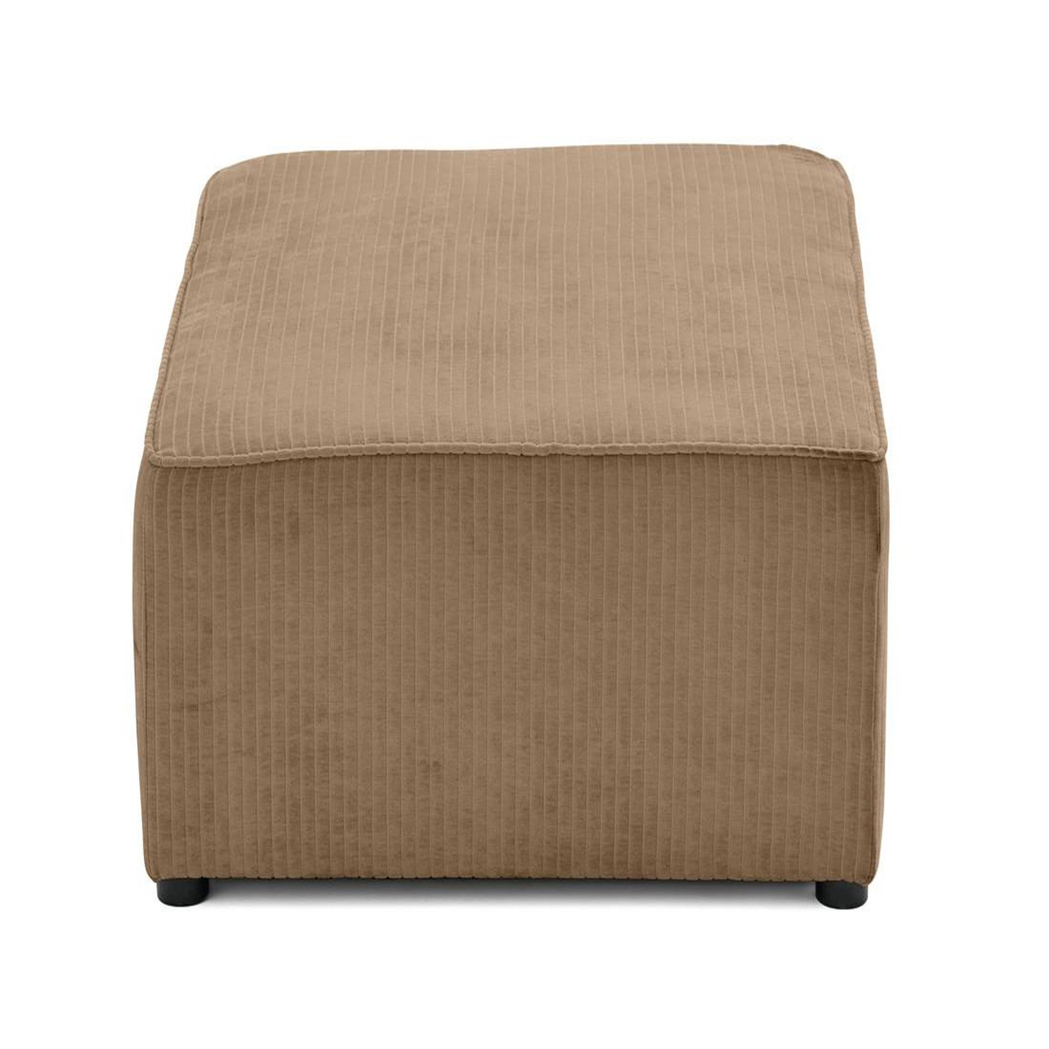 Voir la diapositive 4 : BEST MOBILIER Topaze - pouf - en velours côtelé plat