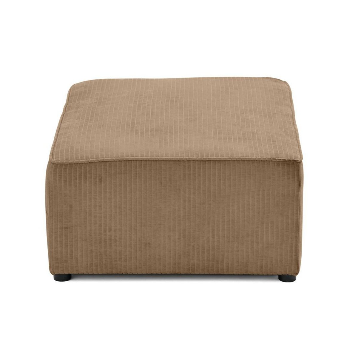 BEST MOBILIER Topaze - pouf - en velours côtelé plat