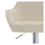Voir la diapositive 6 : Rendez vous déco Lot de 2 chaises de bar effet laine bouclette blanc cassé 63/83 cm-Adam
