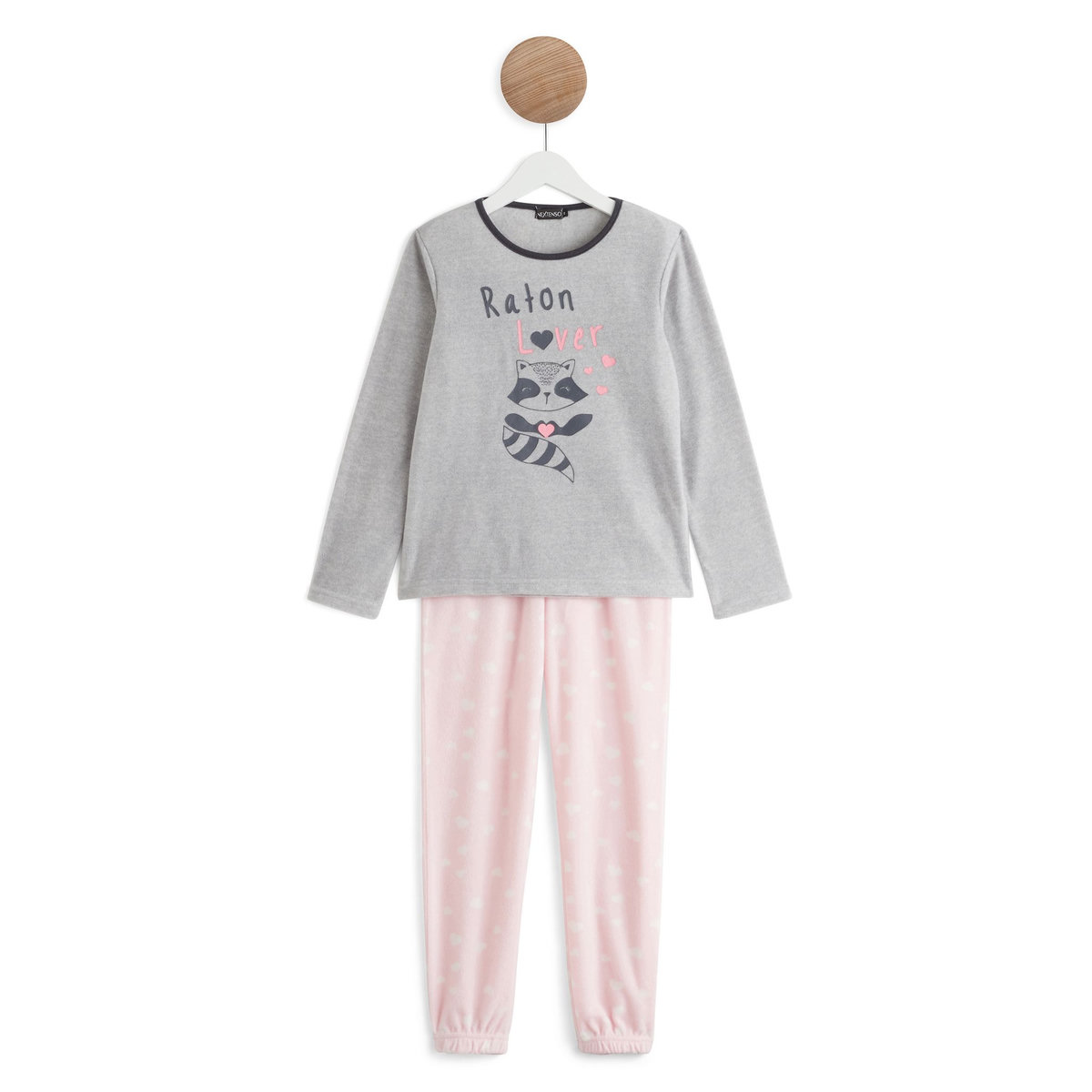 IN EXTENSO Ensemble pyjama polaire raton fille