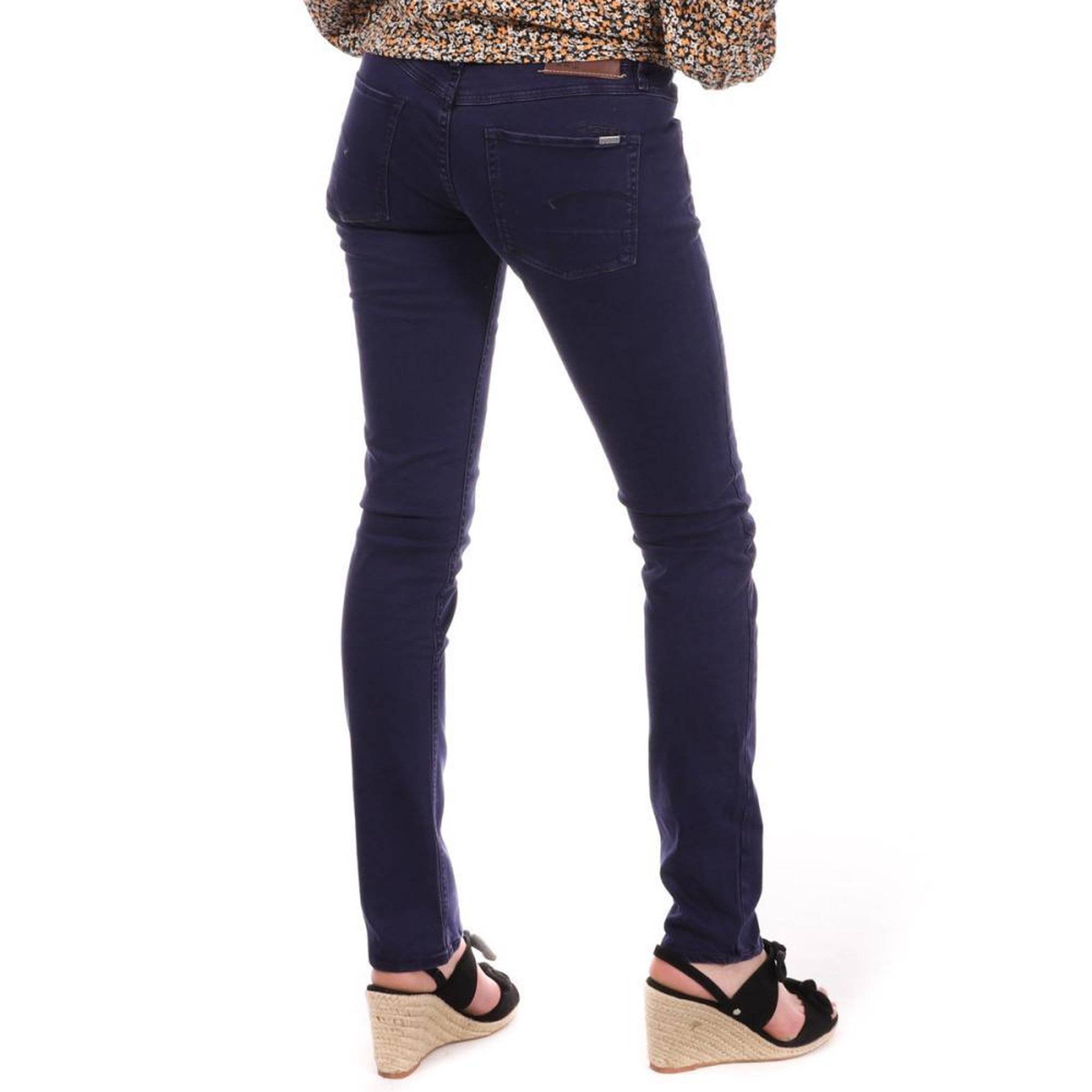 Voir la diapositive 2 : G-Star Raw Pantalon Slim  Marine Femme G-Star 3301 - W24