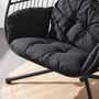 Voir la diapositive 5 : CONCEPT USINE Fauteuil suspendu 2 places noir FARO