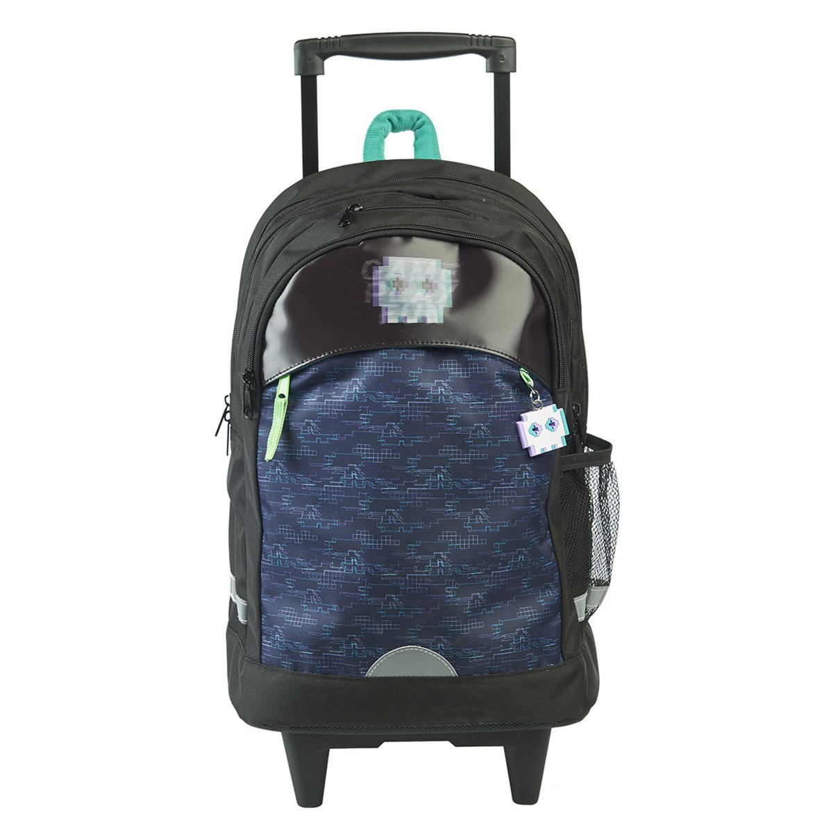 AUCHAN Sac à dos à roulettes GLITCH IN THE MATRIX