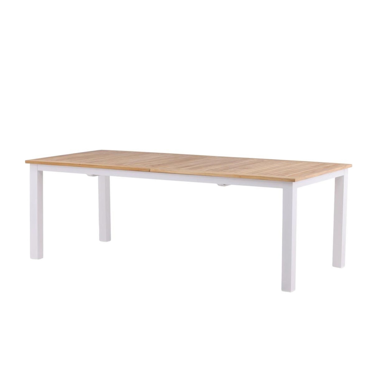 Paris Prix Table de Jardin Extensible  Panama  224-324cm Naturel & Blanc