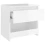 VIDAXL Table de chevet blanc brillant 40x30x39 cm bois d'ingenierie