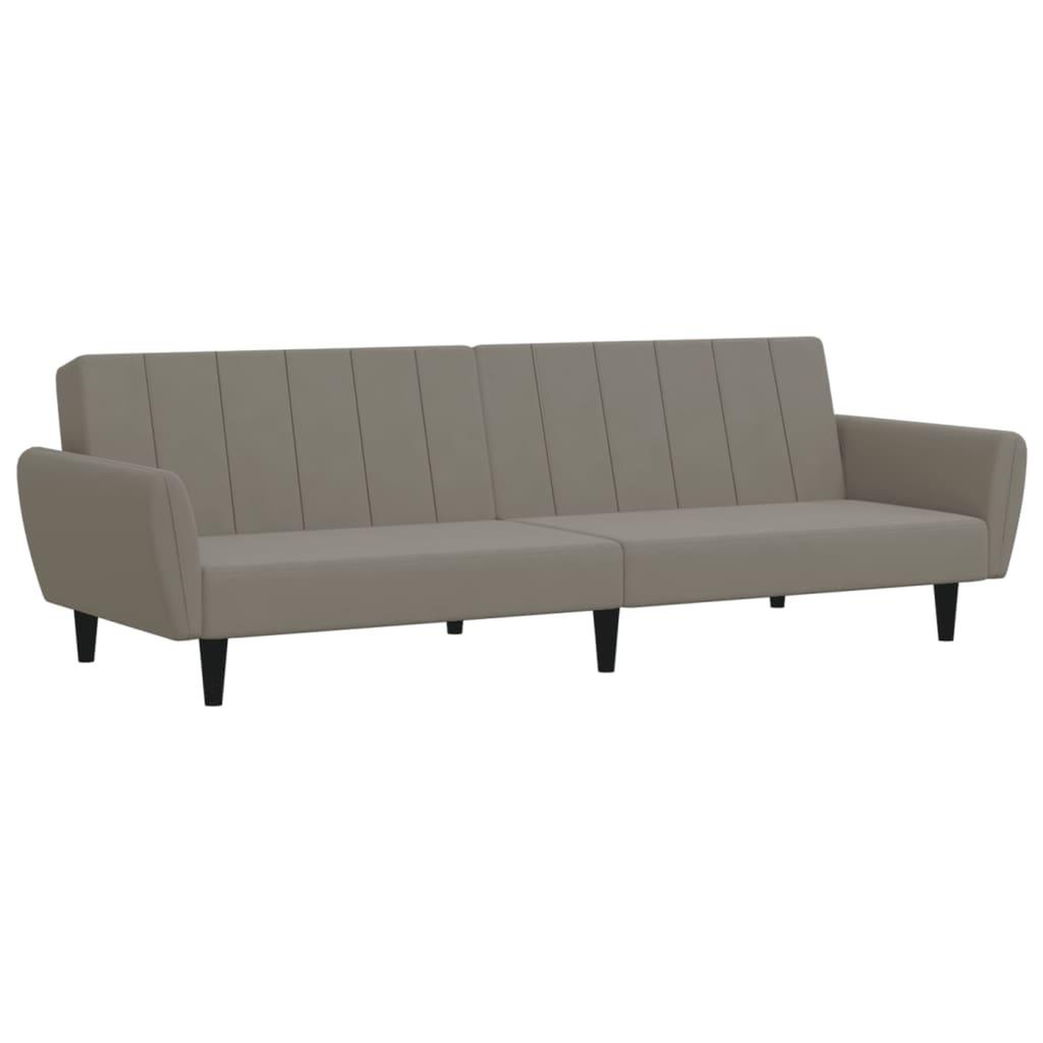 Voir la diapositive 2 : VIDAXL Canape-lit a 2 places gris clair velours