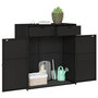Voir la diapositive 5 : VIDAXL Armoire de rangement de jardin noir 105x55x113cm resine tressee