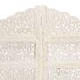 Voir la diapositive 3 : VIDAXL Cloison de separation 4 panneaux Blanc 160x165 cm Bois manguier