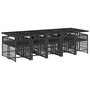 Voir la diapositive 3 : VIDAXL Ensemble a manger de jardin 11 pcs coussins noir resine tressee
