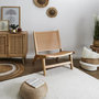 Voir la diapositive 2 : The Home Deco Factory Fauteuil en bois et assise cannage