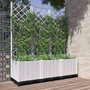 Voir la diapositive 1 : VIDAXL Jardiniere avec treillis Blanc 120x40x136 cm PP