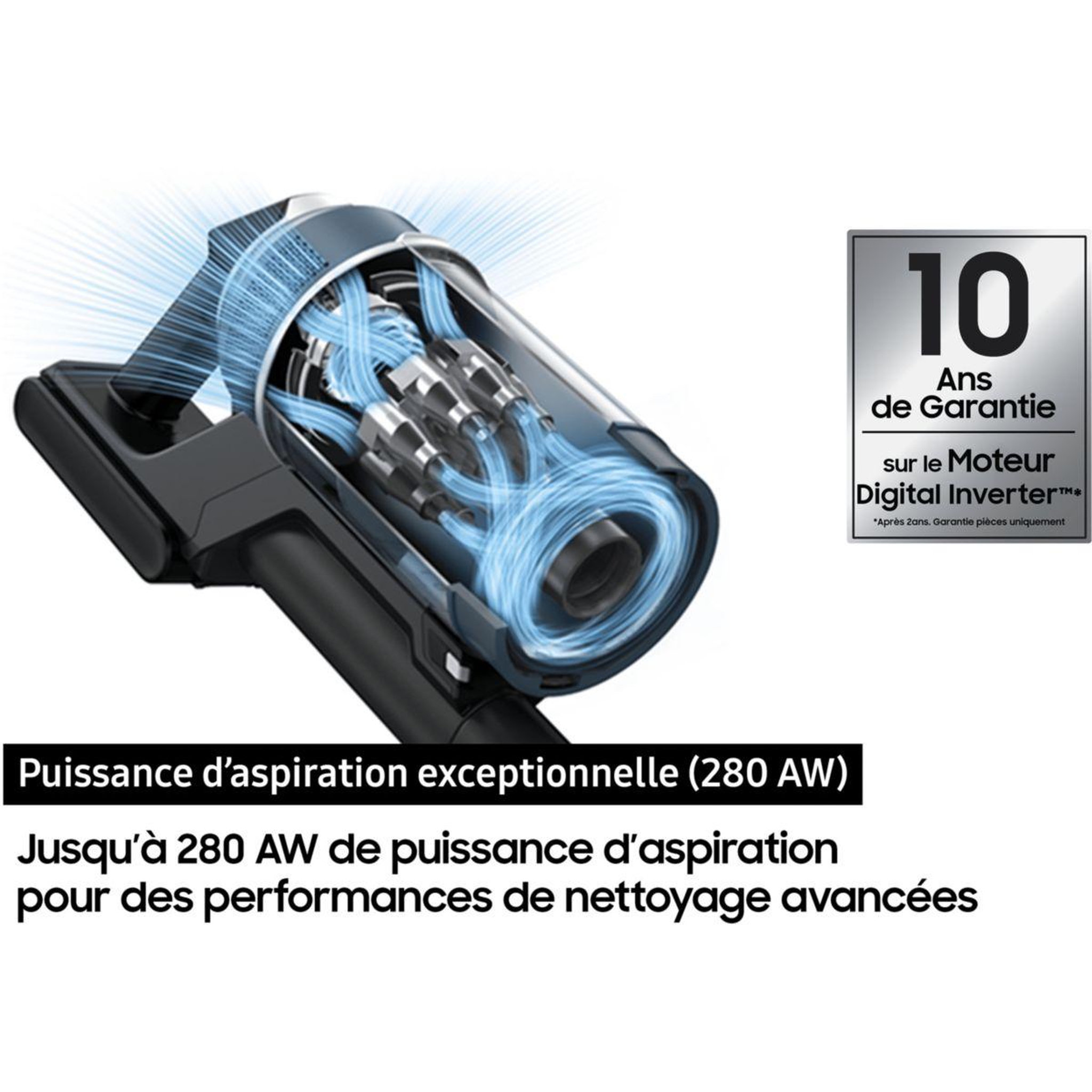 Voir la diapositive 5 : Samsung Aspirateur balai jet 95s pet extra vs70h28htk