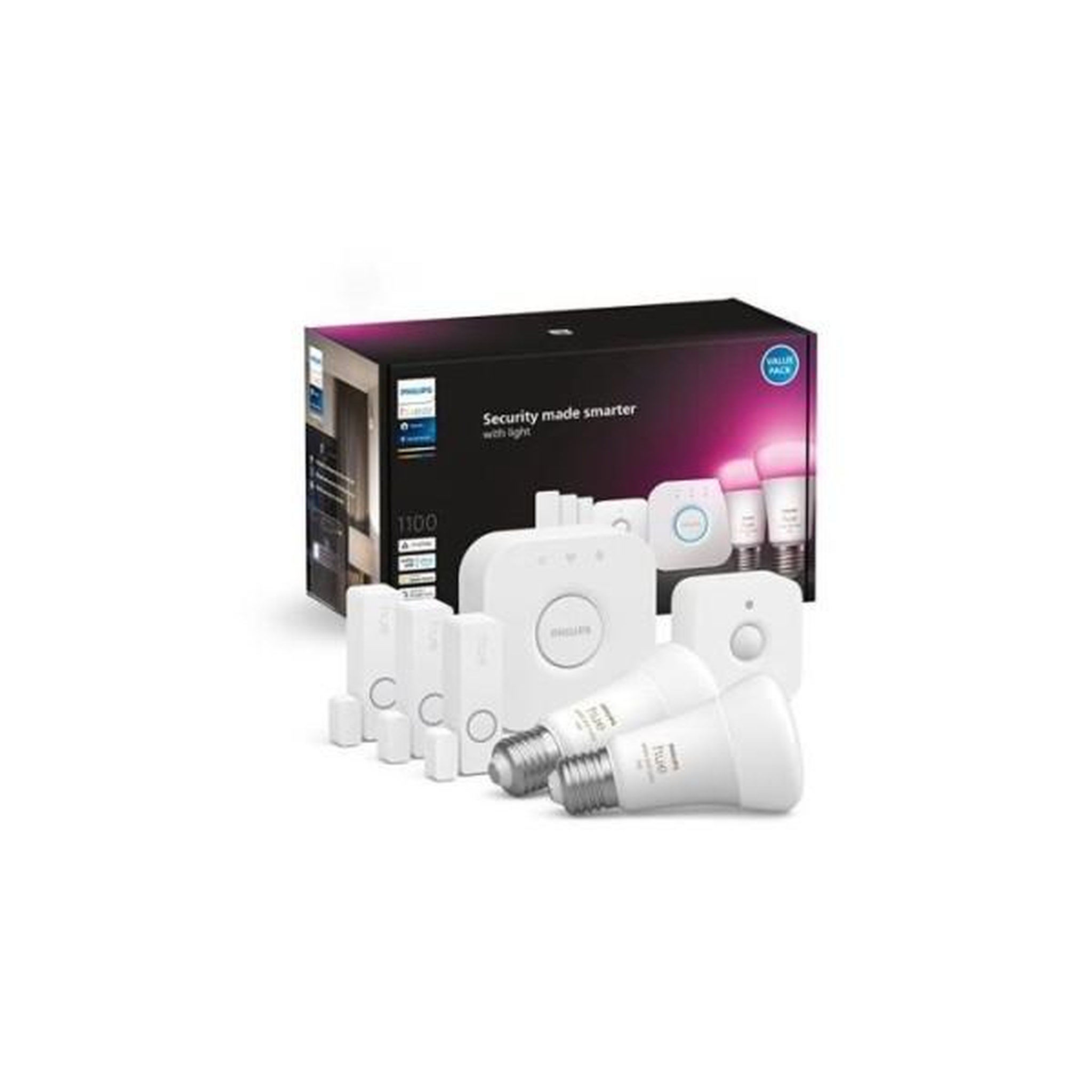 Voir la diapositive 2 : PHILIPS HUE Ampoules connectées - PHILIPS HUE - E27 - Kit de démarrage - 2 ampoules - Détecteurs de contact