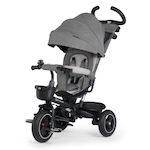 KINDERKRAFT Tricycle Spinstep 5 en 1 avec siège rotatif et protection UPF50+. Coloris disponibles : Rose, Vert, Gris