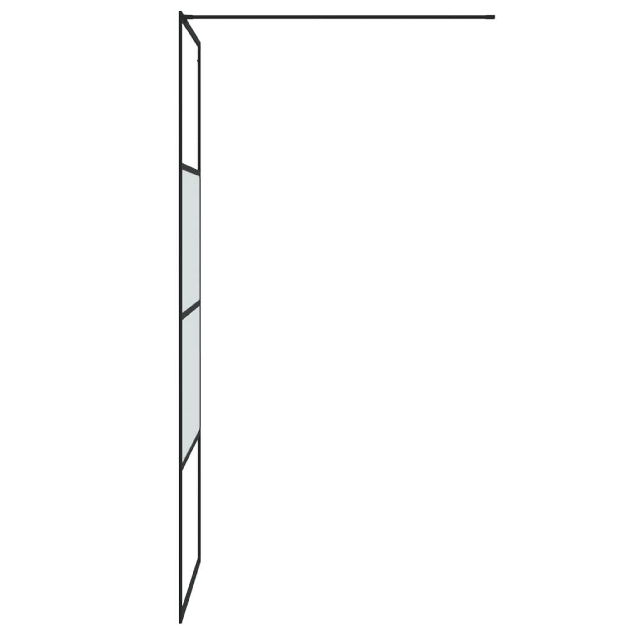Voir la diapositive 4 : VIDAXL Paroi de douche Noir 80x195 cm Verre ESG demi-depoli