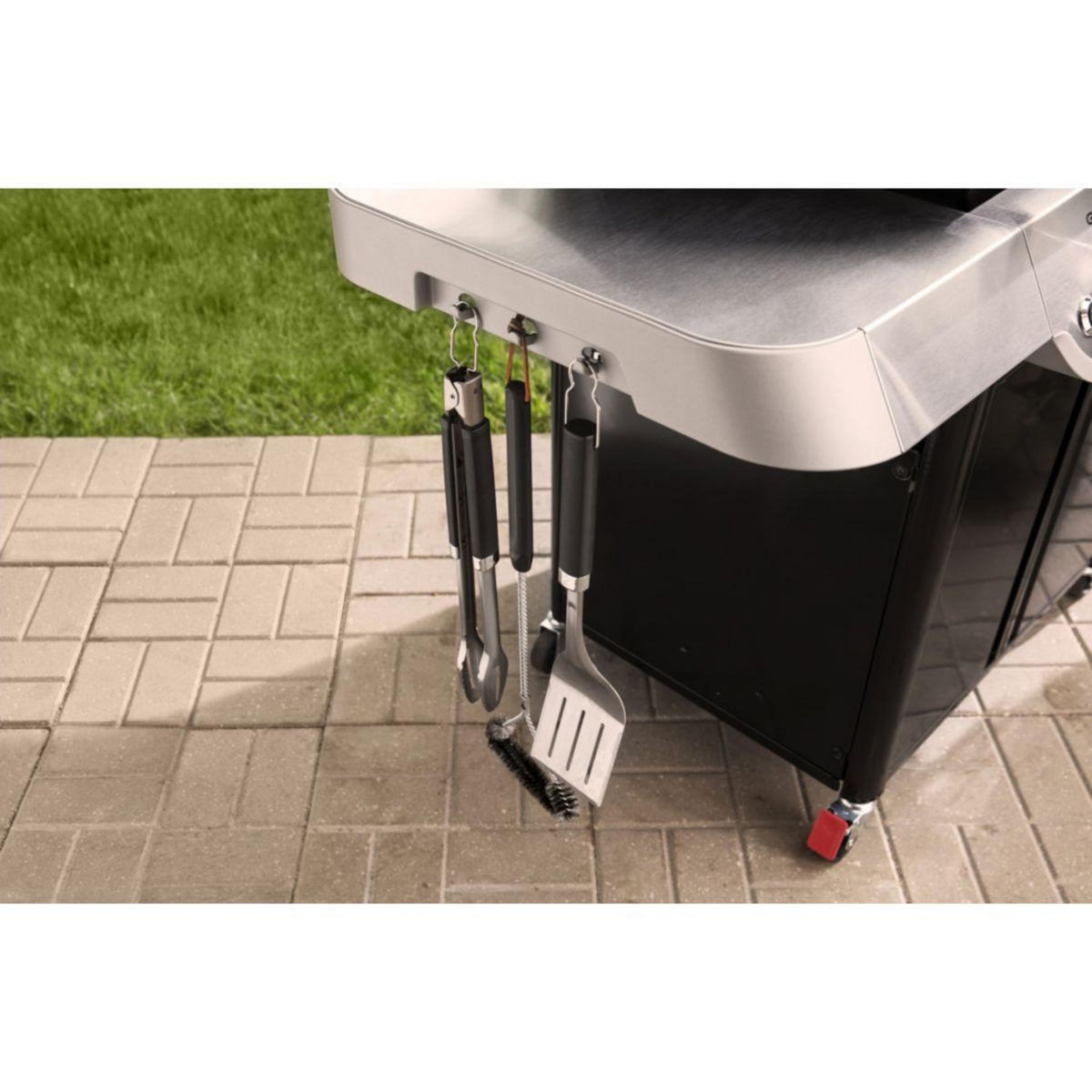 Weber Barbecue gaz Genesis E-315 noir inox 3 brûleurs sur chariot, 68x48 cm