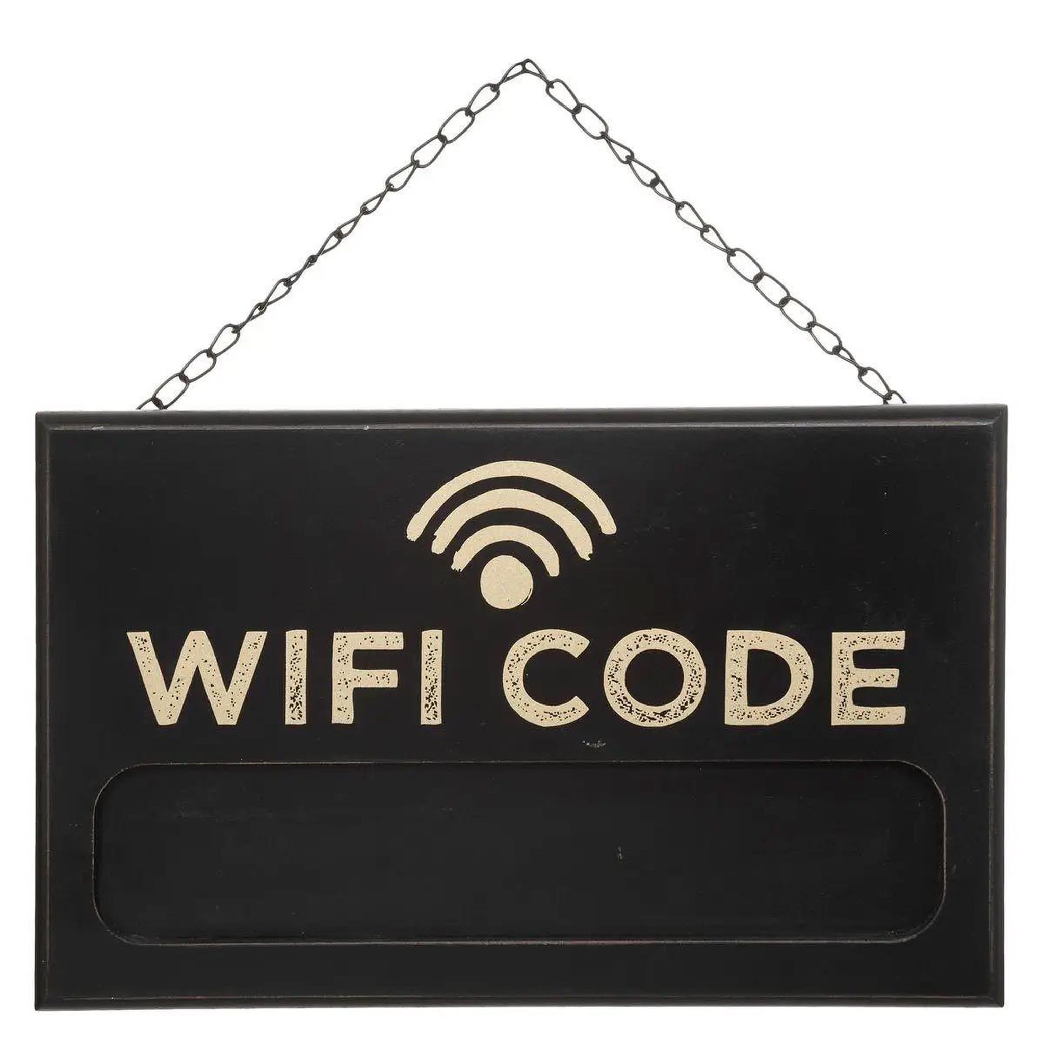 ATMOSPHERA Plaque de porte déco  wifi code  35cm noir