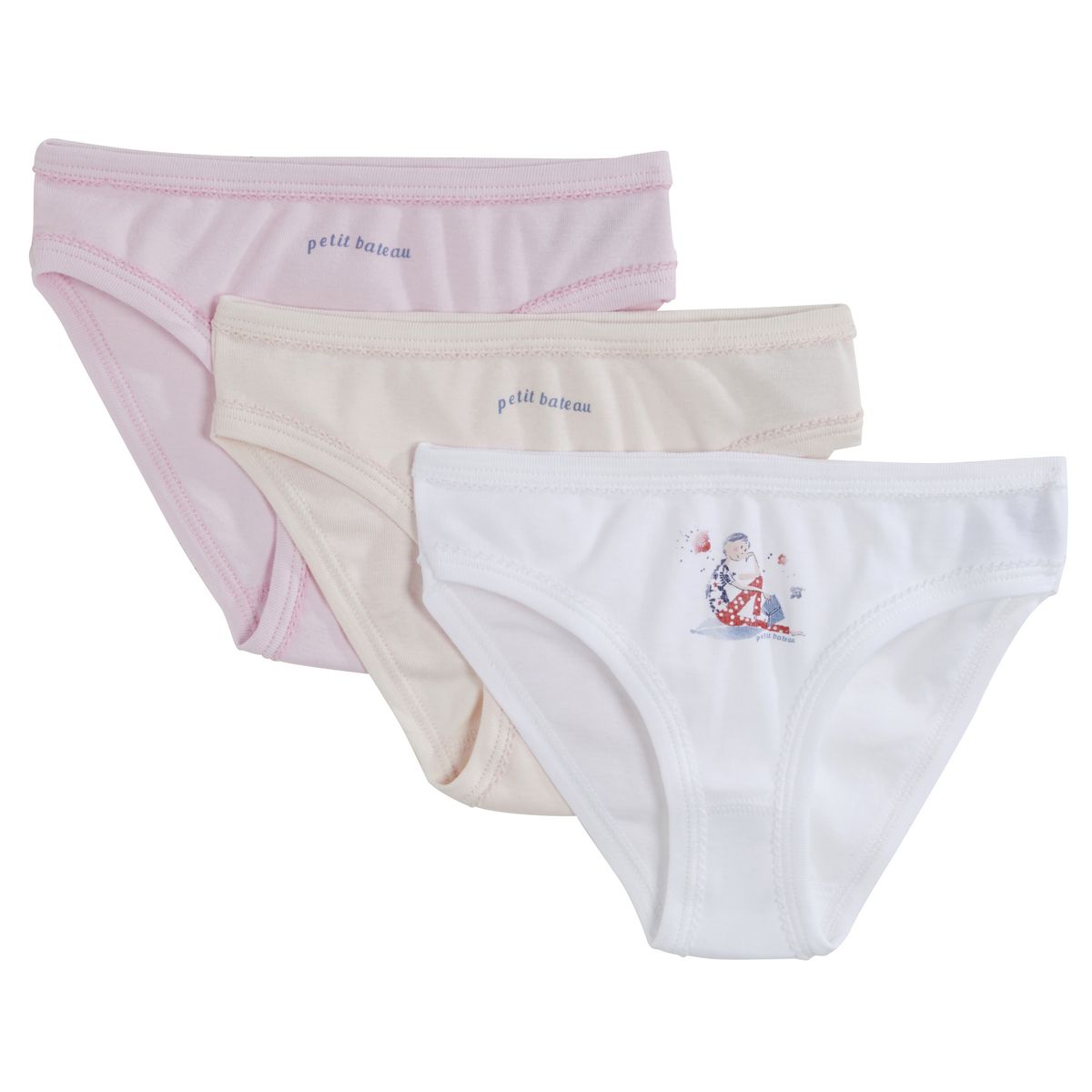 PETIT BATEAU Lot de 3 culottes fille
