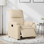 Voir la diapositive 1 : VIDAXL Fauteuil inclinable electrique creme tissu microfibre