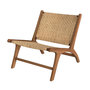 Voir la diapositive 1 : Rendez vous déco Fauteuil en bois de teck et tressage chevron en rotin-Kilka