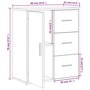 Voir la diapositive 6 : VIDAXL Buffet blanc 60x31x70 cm bois d'ingenierie