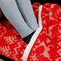 Voir la diapositive 5 : Paris Prix Plaid Flanelle Poche Pieds  Holly  125x150cm Rouge
