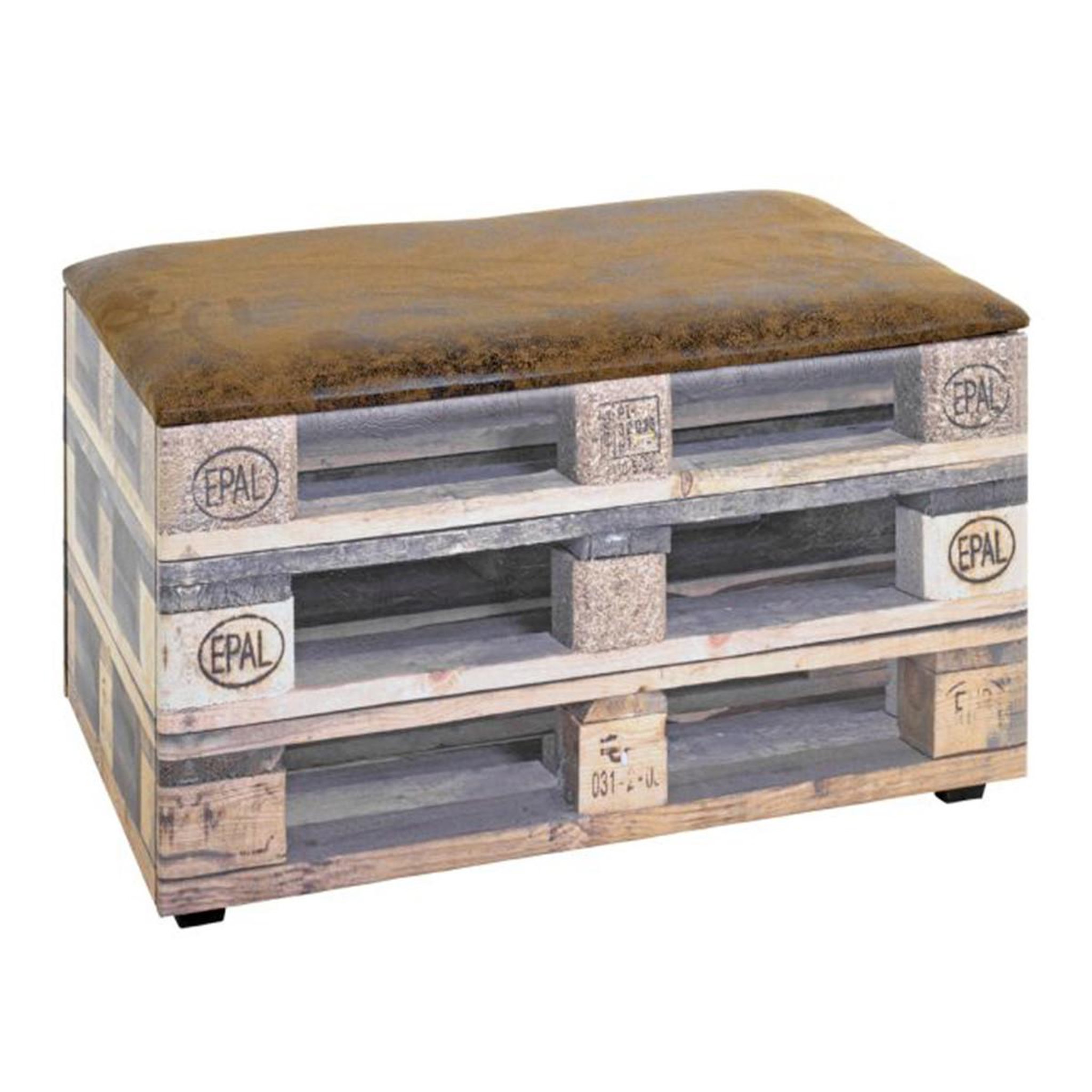 Paris Prix Coffre de Rangement Vintage  Palette  65cm Marron